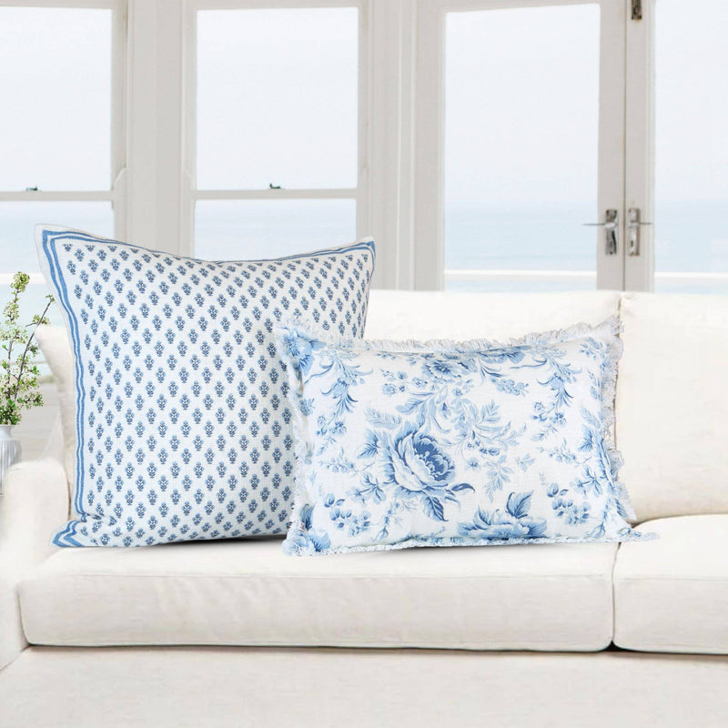 Charlotte Vintage French Floral Toile Pillow Cover