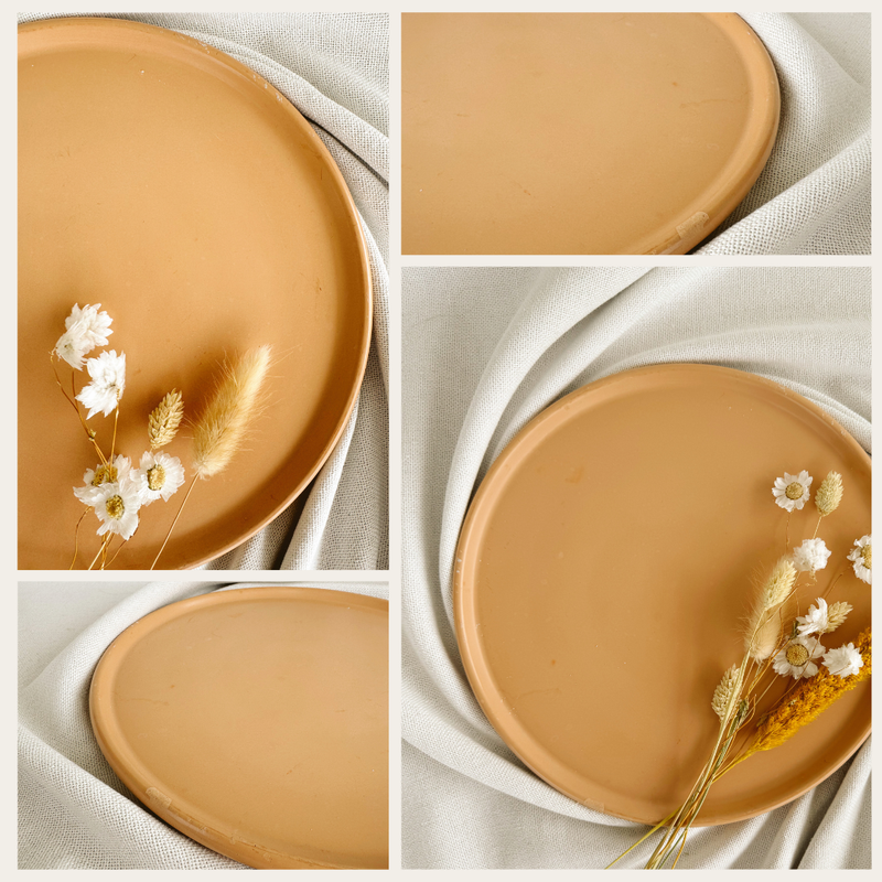 Large Round Concrete Tray