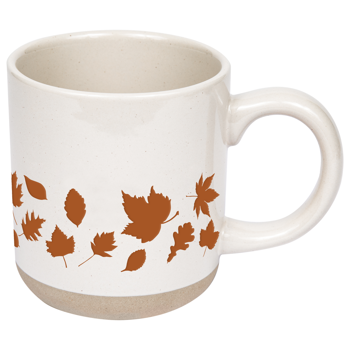 Orange Leaves Stoneware Coffee Mug