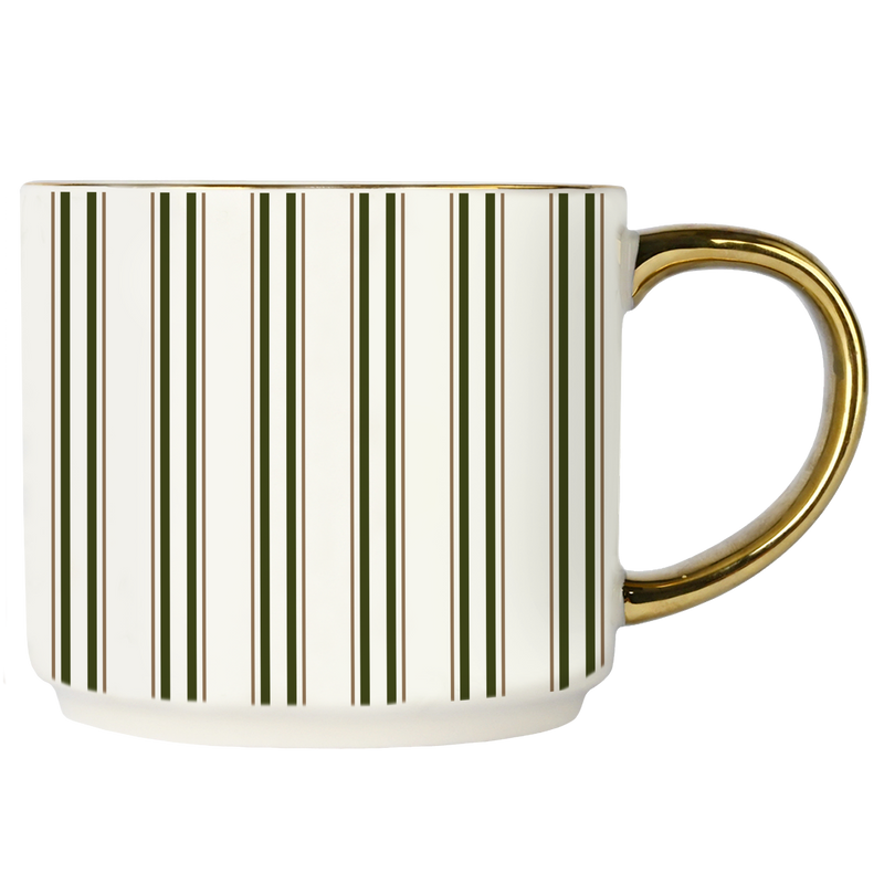 Green Stripe Coffee Mug