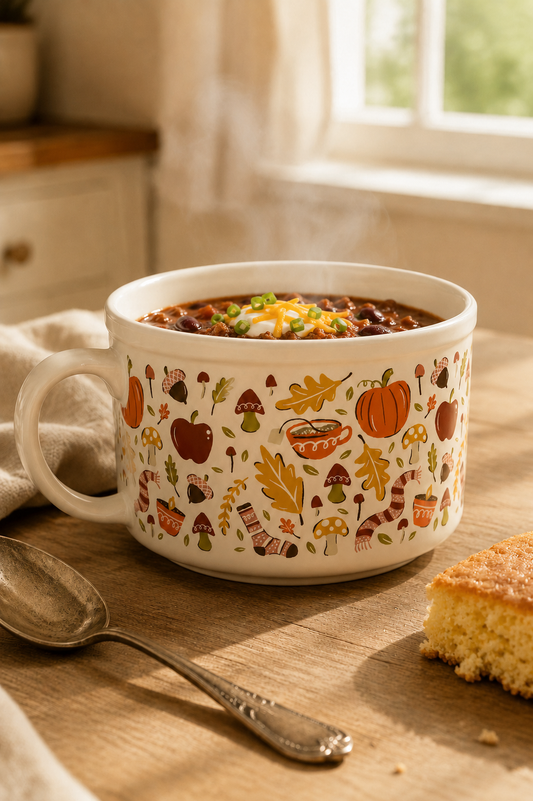 Cozy Harvest Oversized Ceramic Soup Mug
