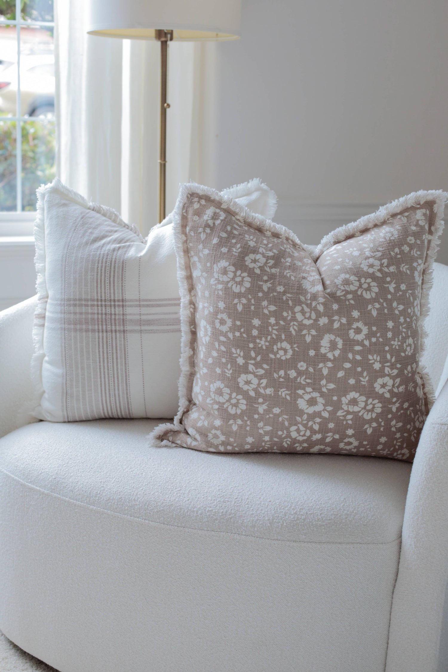 Floral Fringe Pillow Cover | Fleur + Fray Collection