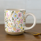 Floral Stoneware Coffee Mug