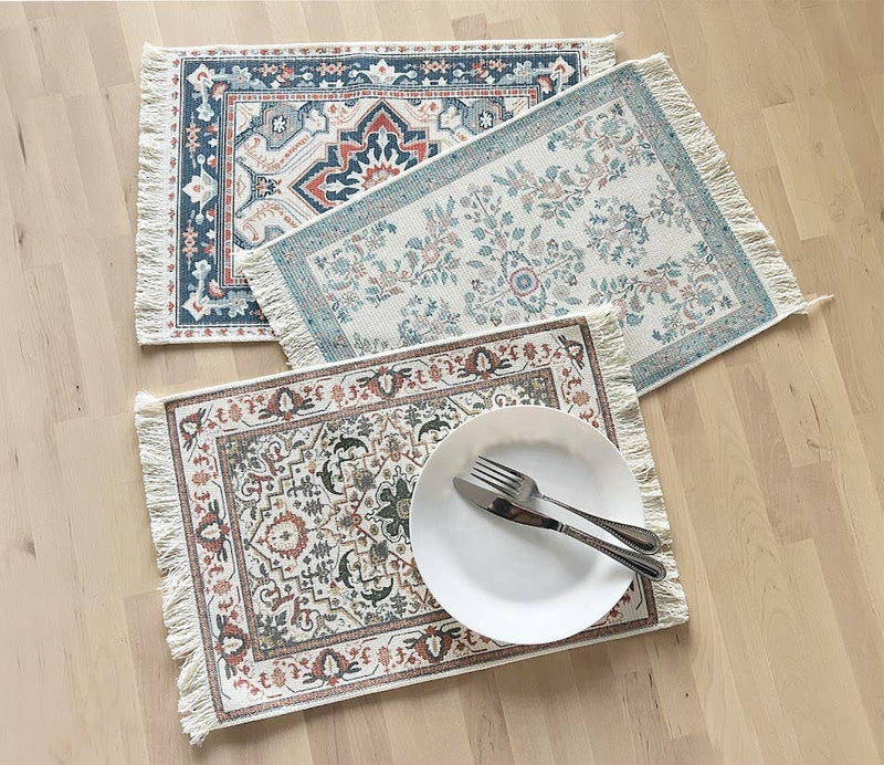 Antique Print Placemat - Blue