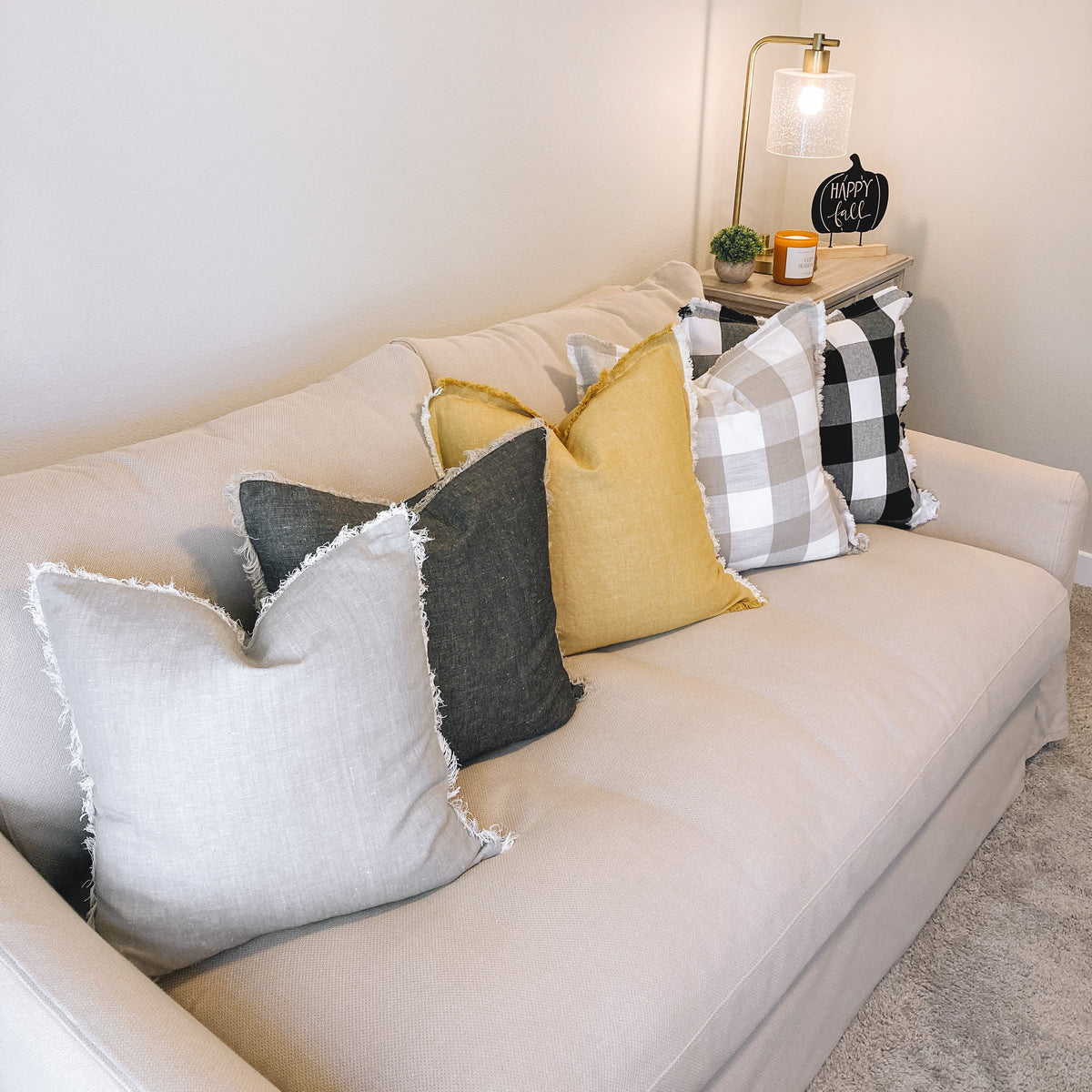 Stone Fringe Pillow Cover