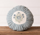 Carolina Blue Round Check Pillow