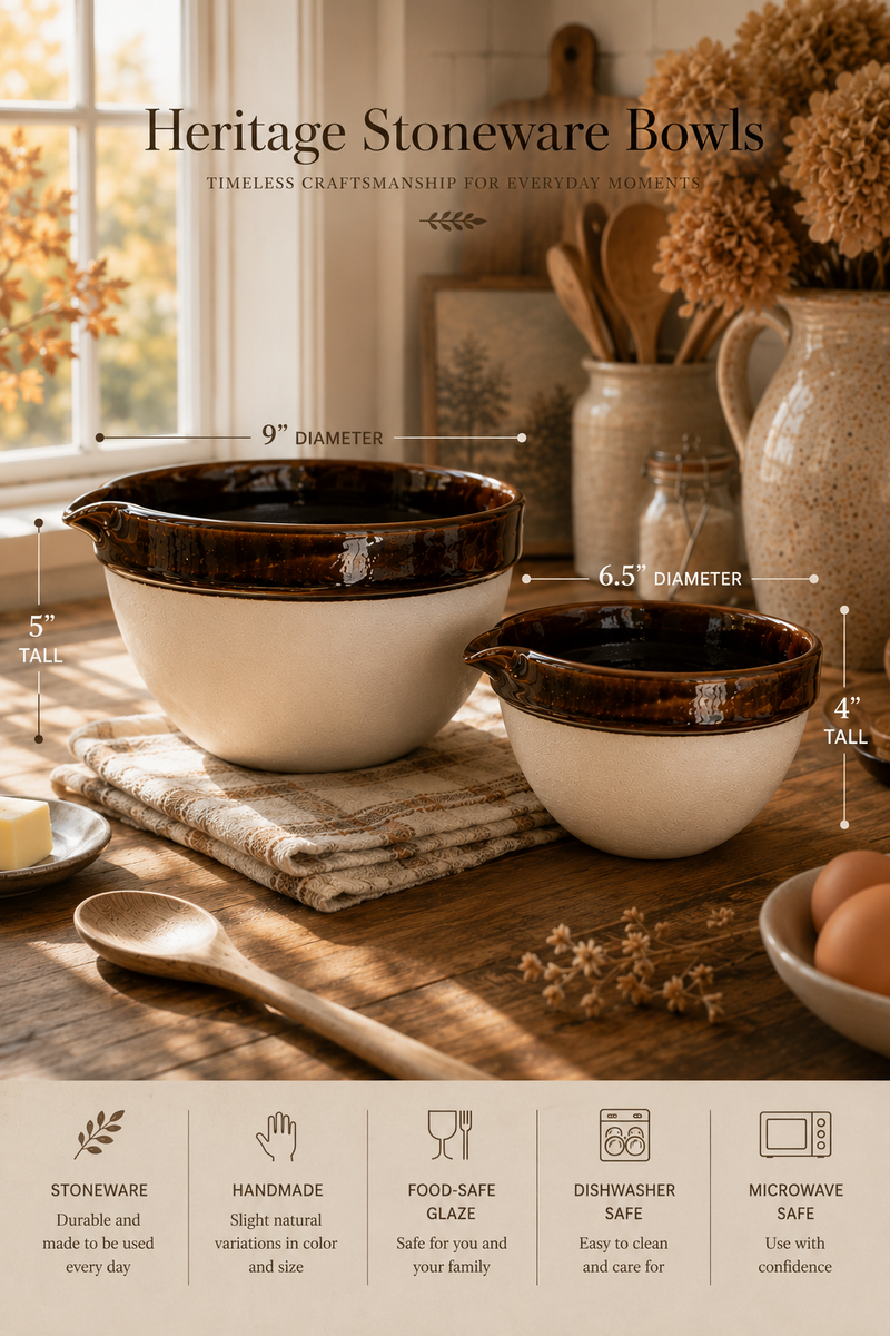 Heritage Stoneware Large Bowl