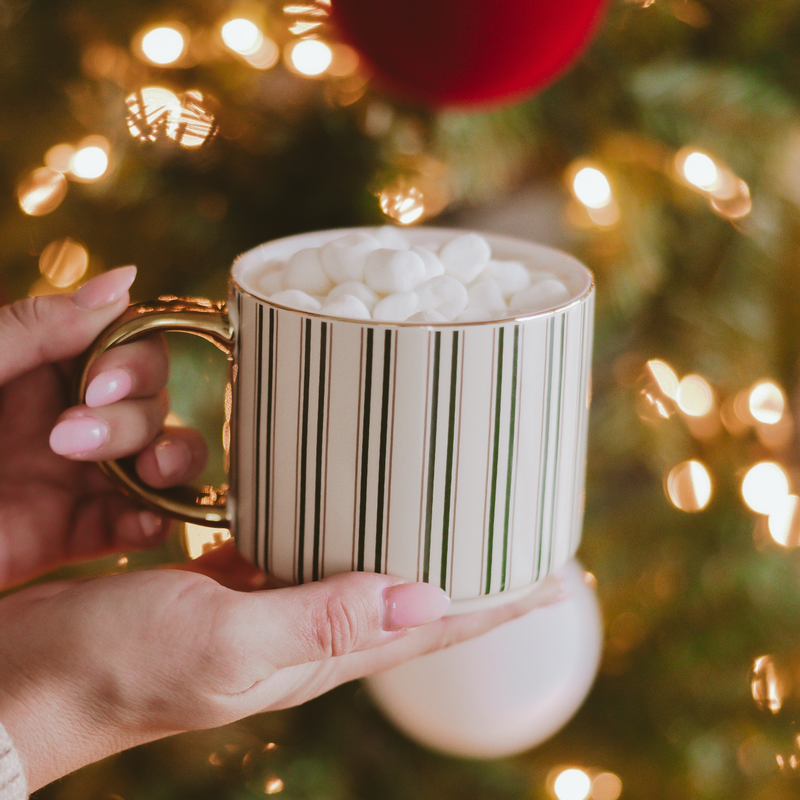 Green Stripe Coffee Mug
