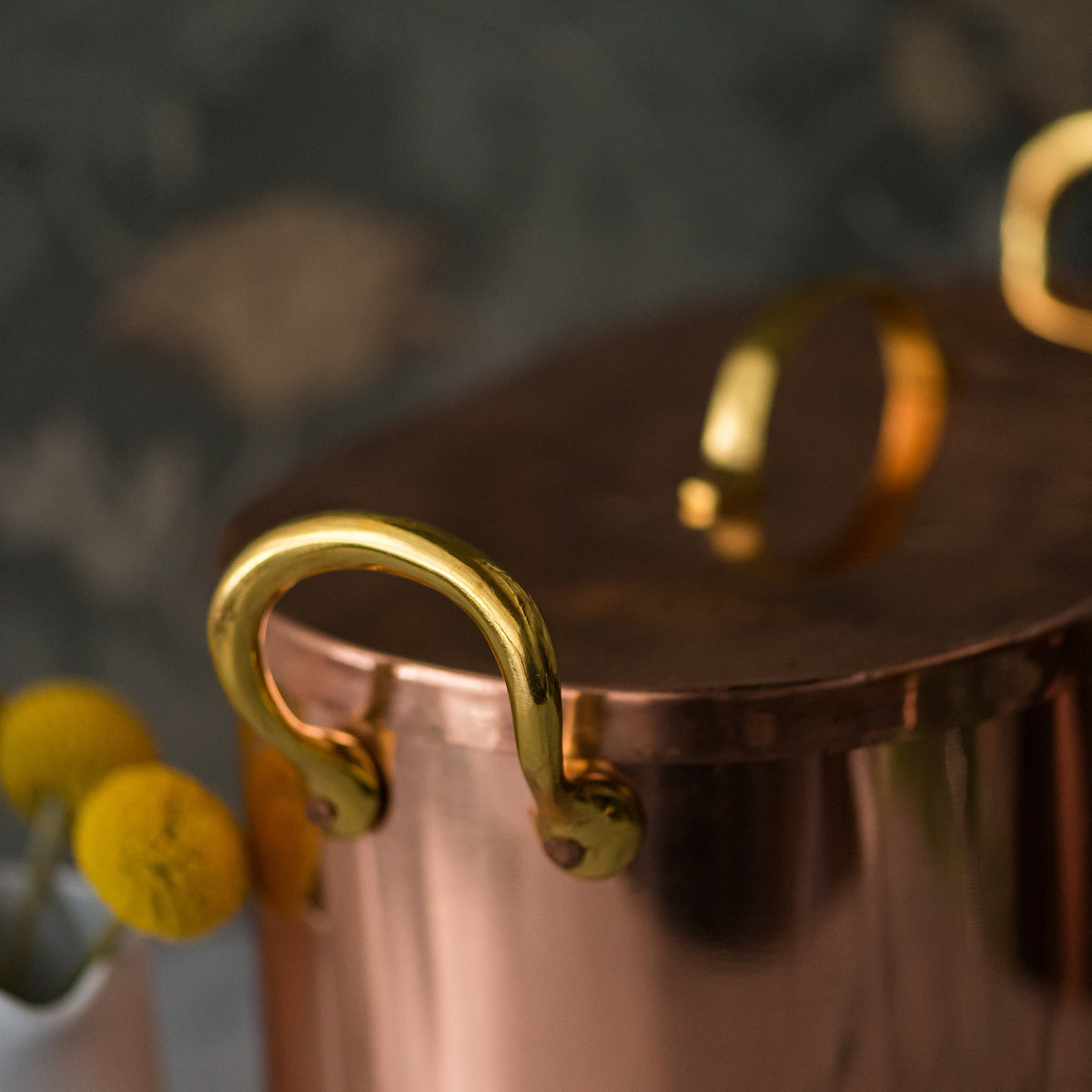 Copper Bread Box with Brass Handles