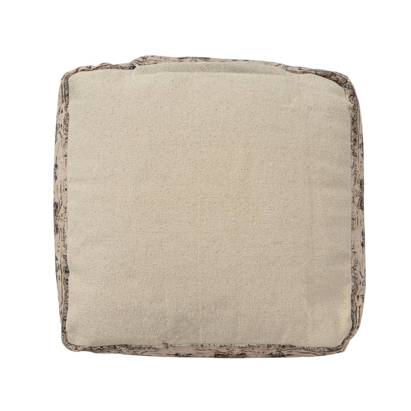 Vintage Floral Pouf Ottoman