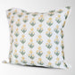 Amalthea Linen Block Print Pillow Cover in Gold