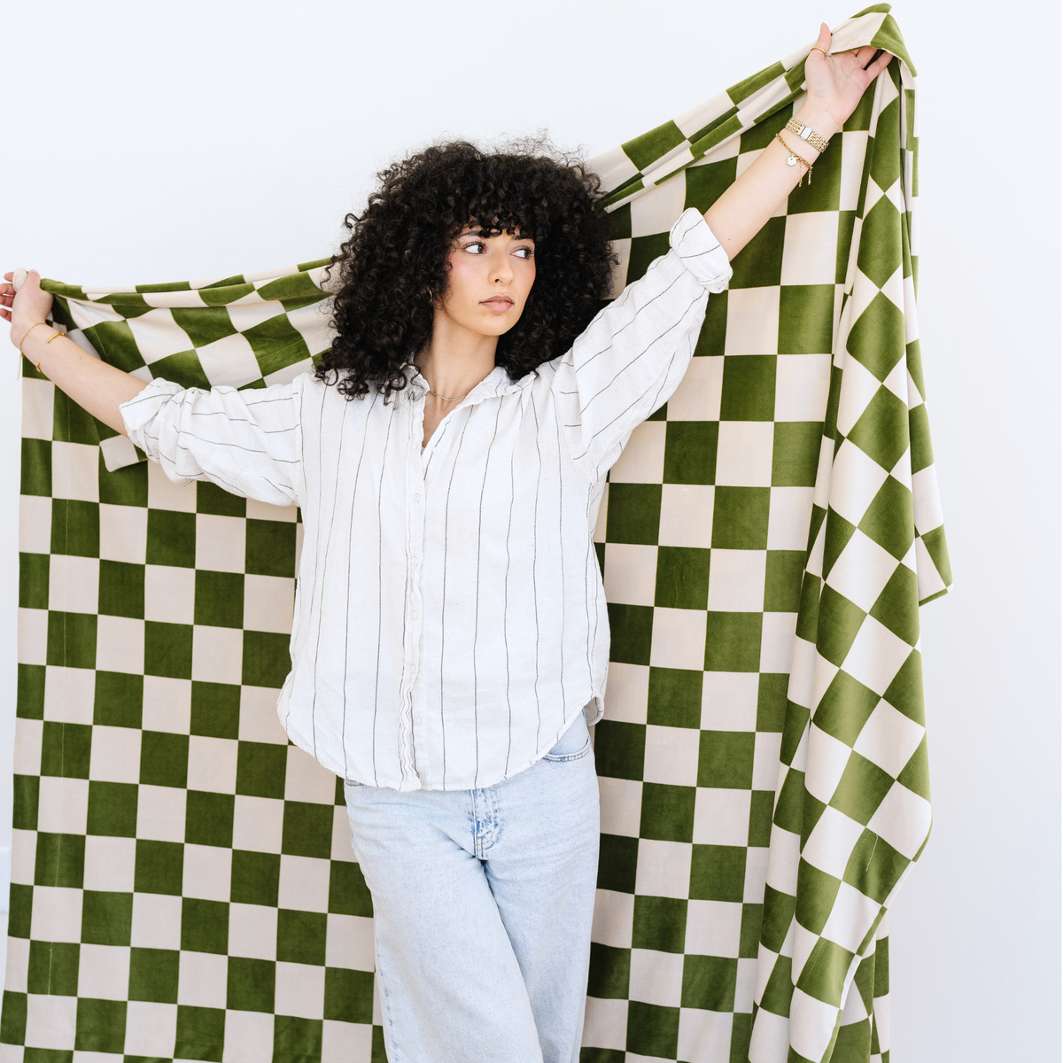 Minky Stretch Throw Blanket