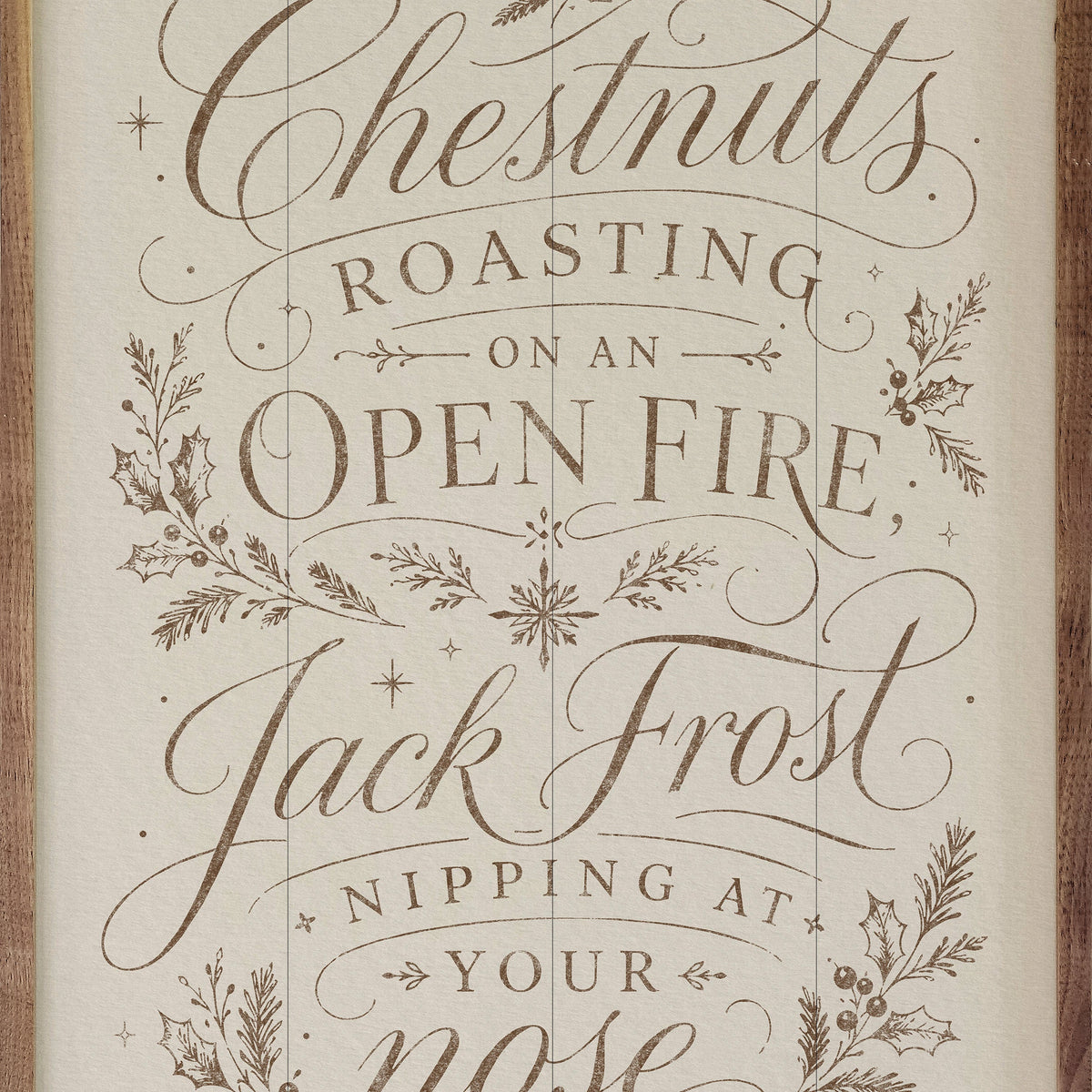 Chestnuts Roasting Typography | Christmas Wall Decor