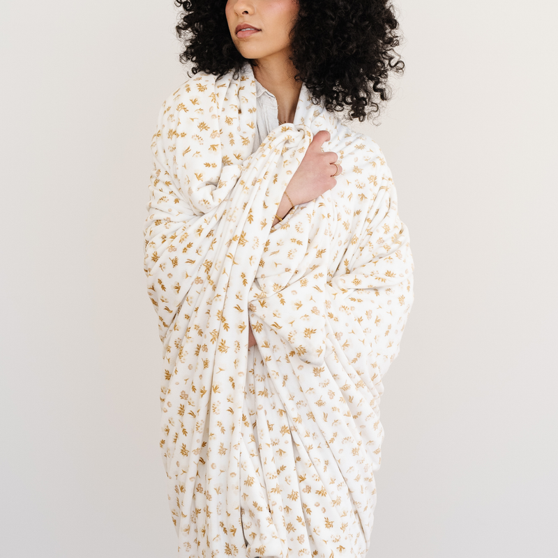 Minky Stretch Throw Blanket