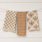 Amber Block Print Tea Towels
