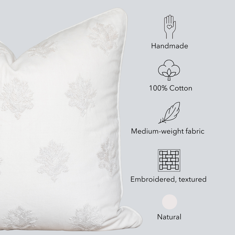 Arden Embroidered Pillow Cover