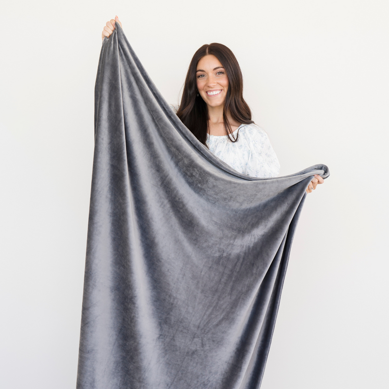 Minky Stretch Throw Blanket