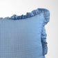 Savannah Micro Gingham Pillow Cover in Blue