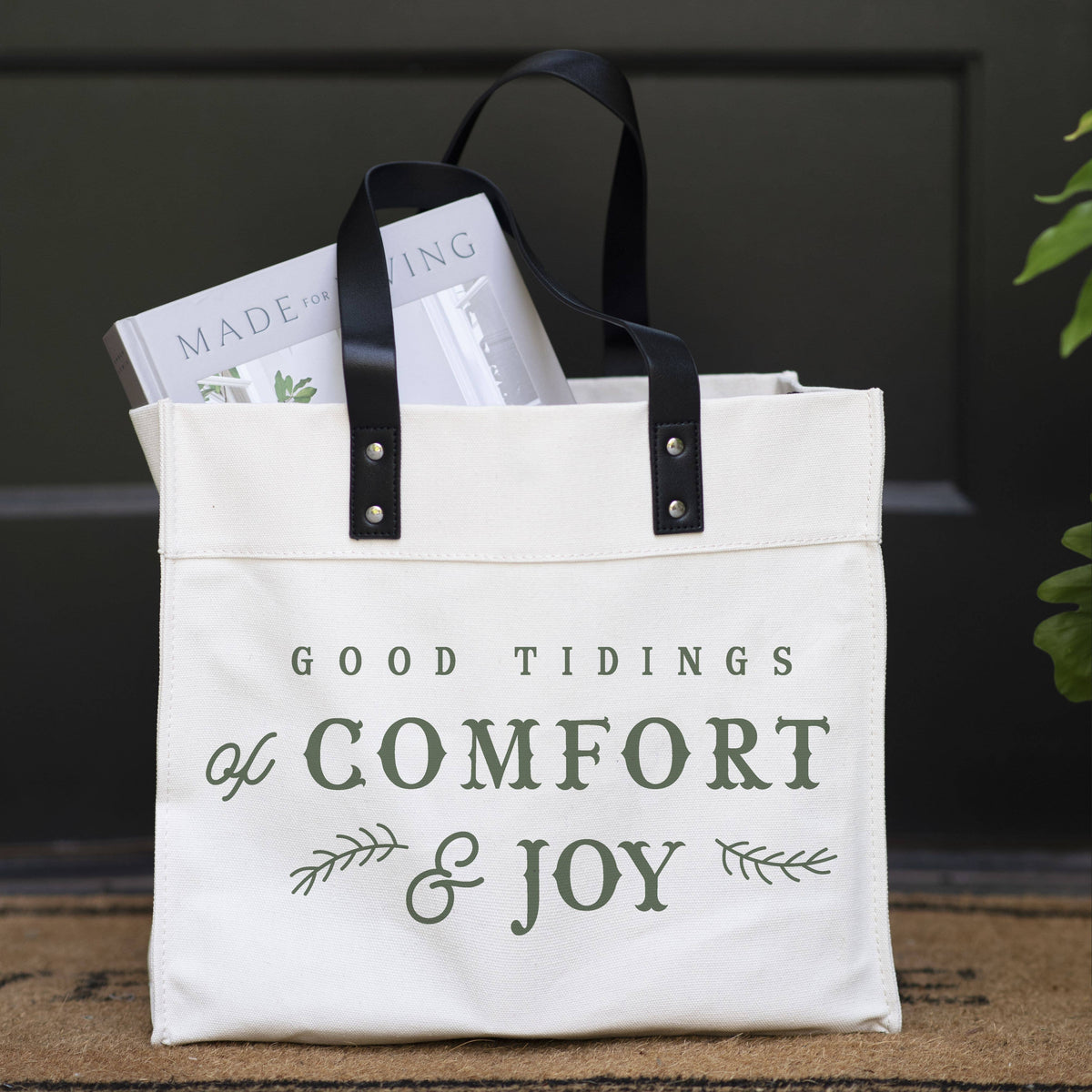 Good Tidings Market Tote - Brown Leather