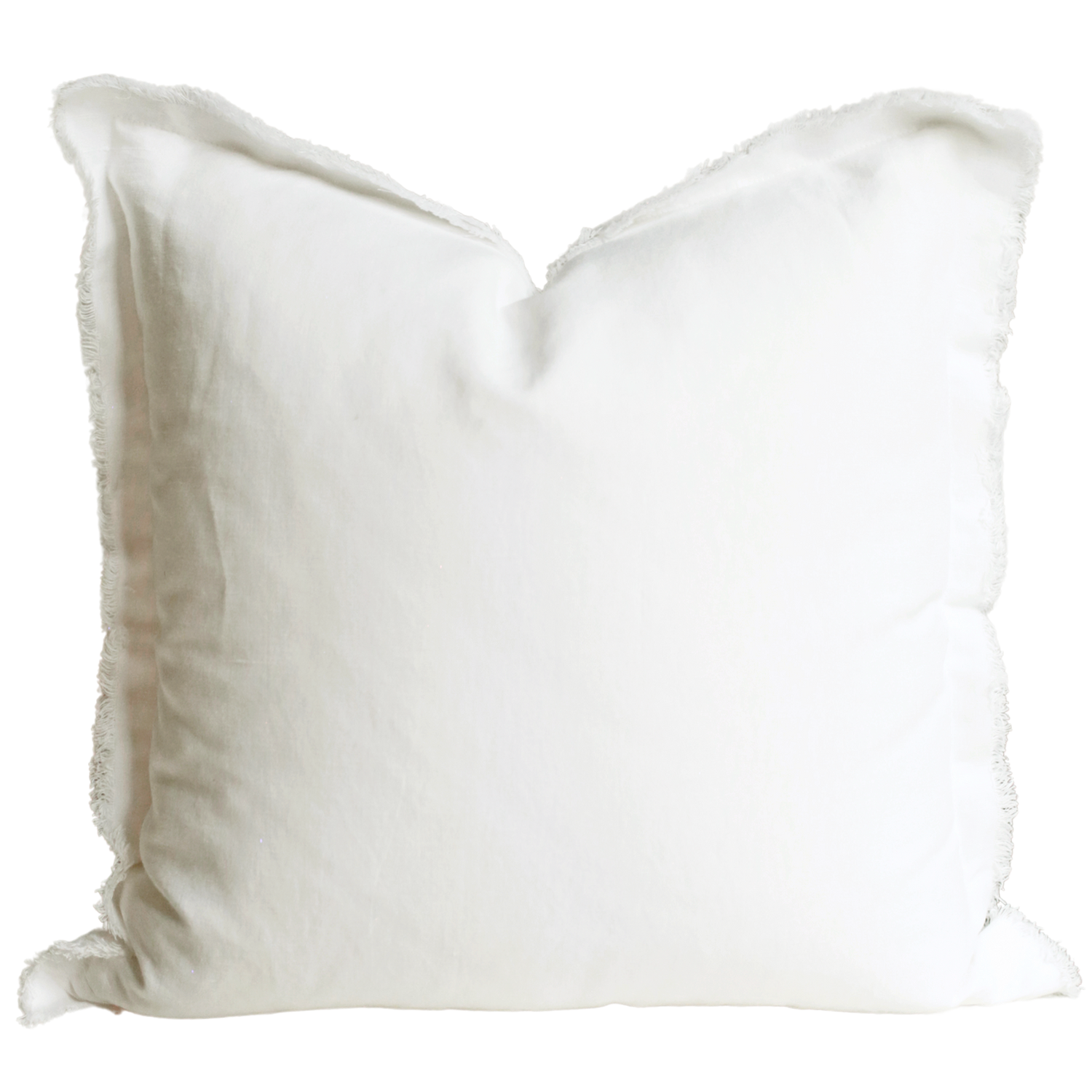 Ivory Fringe Pillow Cover