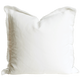 Ivory Fringe Pillow Cover