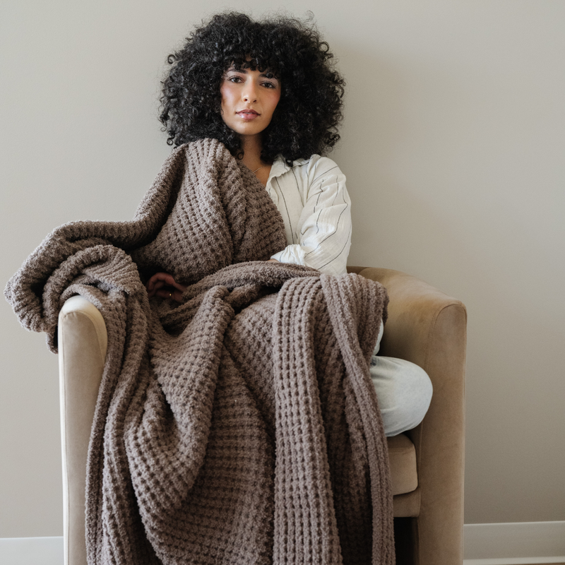 Waffle Knit XL Throw Blanket