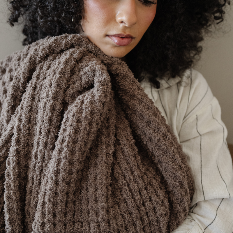 Waffle Knit Throw Blanket