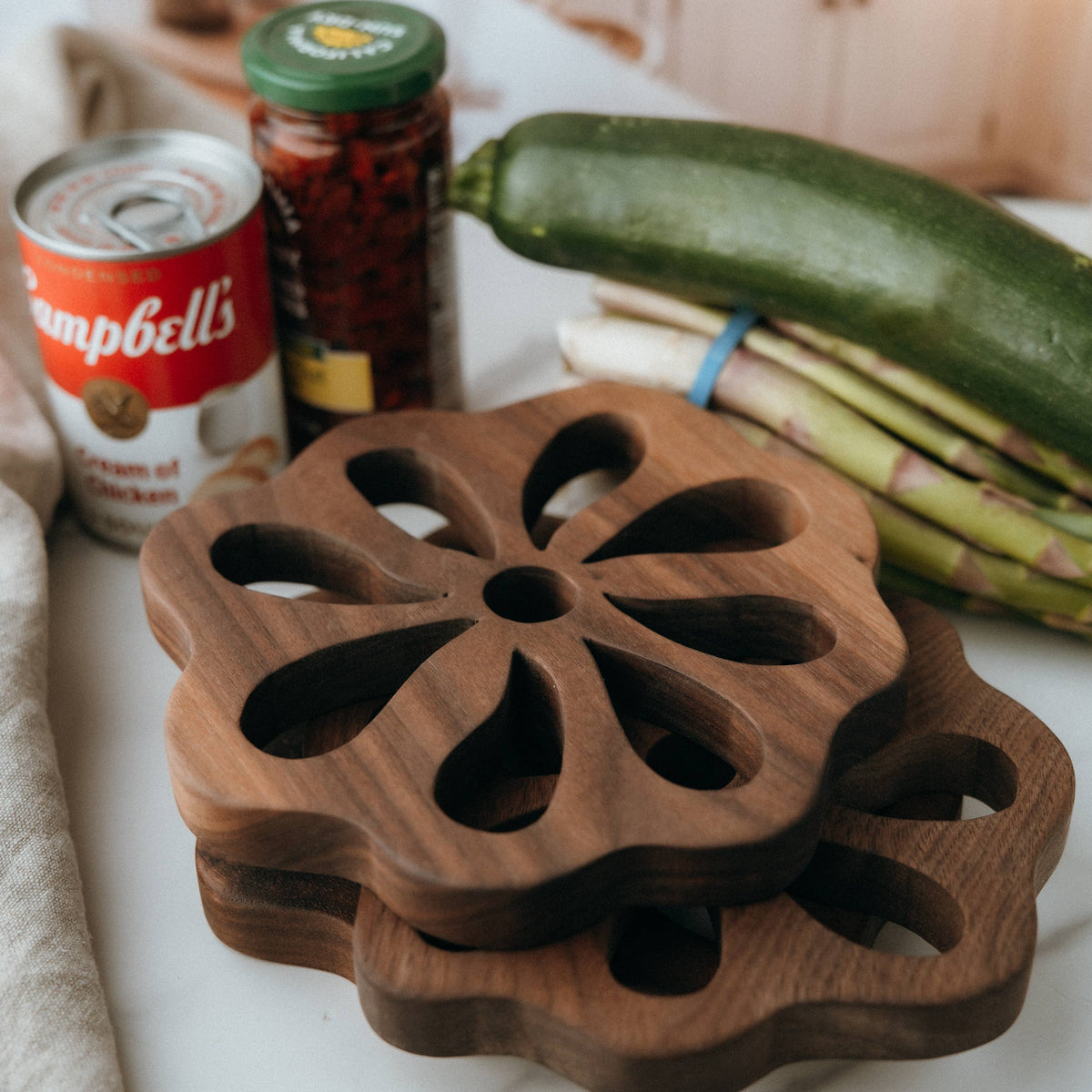 Floral Wood Trivet