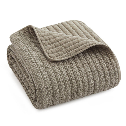 Loden Quilted Throw Blanket