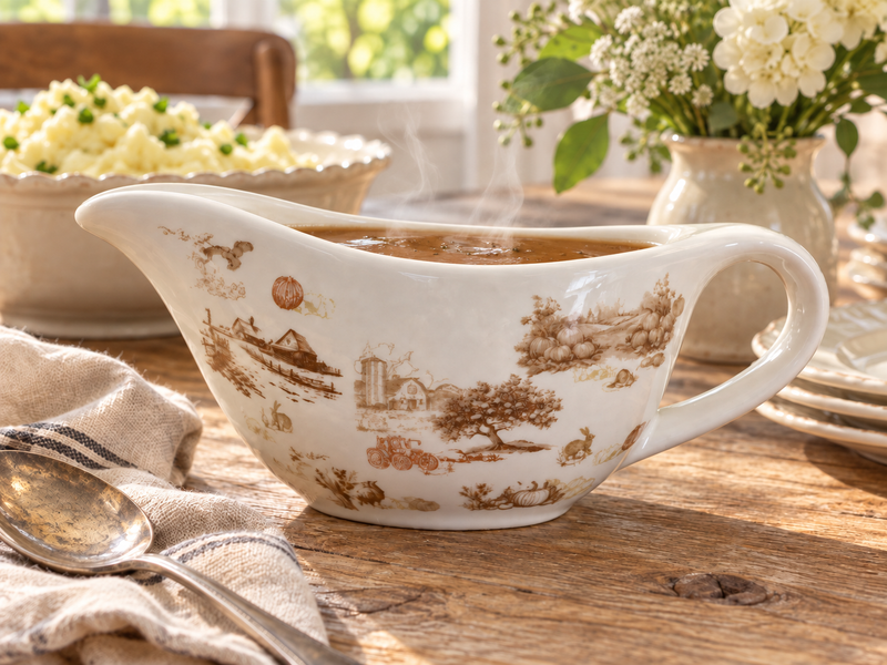 Farmhouse Heritage Gravy Boat | Brown