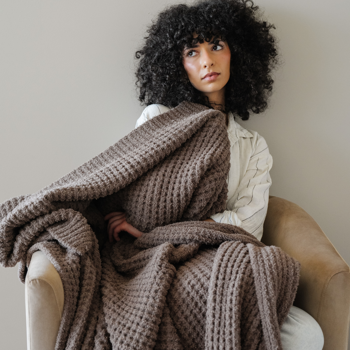 Waffle Knit Throw Blanket