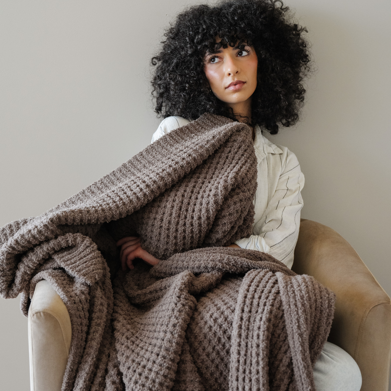 Waffle Knit Throw Blanket