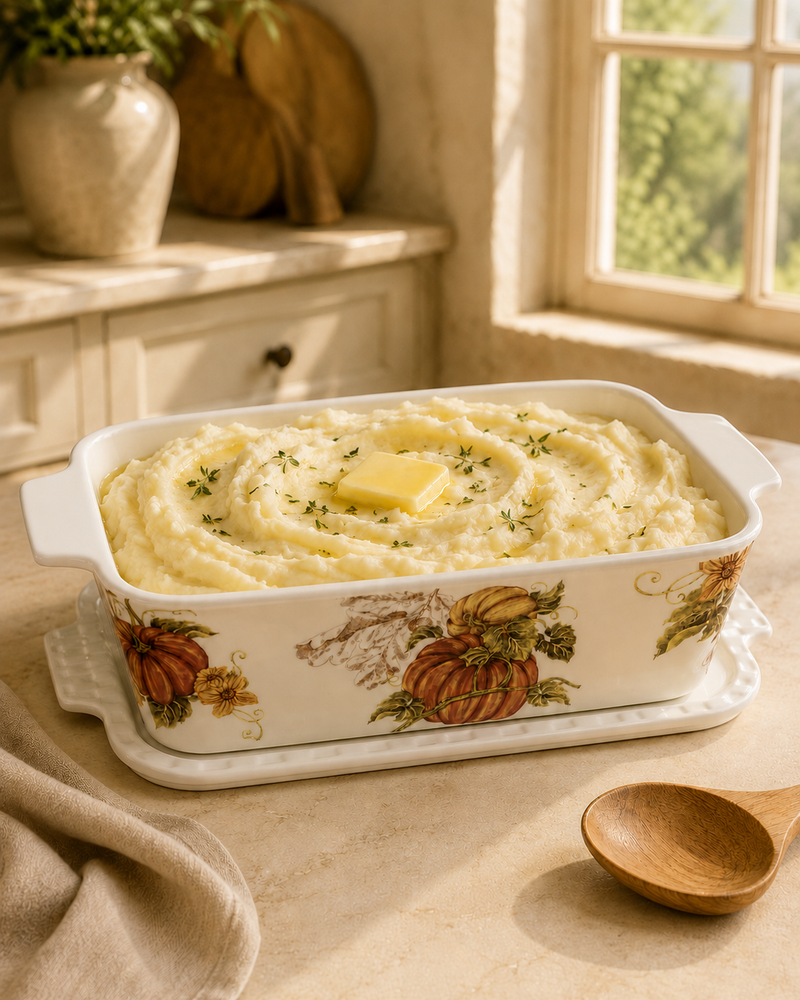 Fall Harvest Baking Dish With Lid