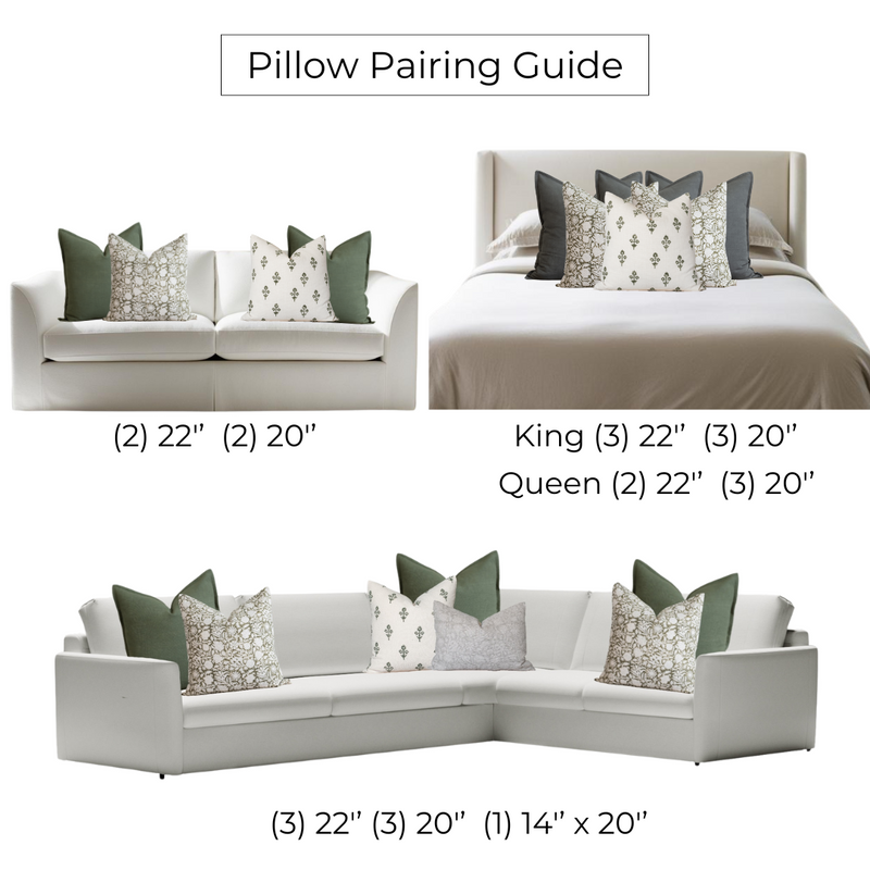 Jardim Floral Block Printed Pillow Cover