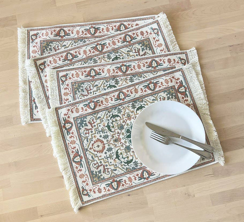 Antique Print Placemat - Brown