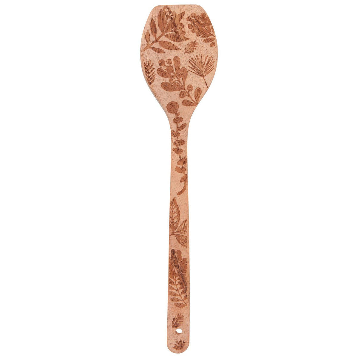 Winterberry Engraved Neem Wood Christmas Utensils Set