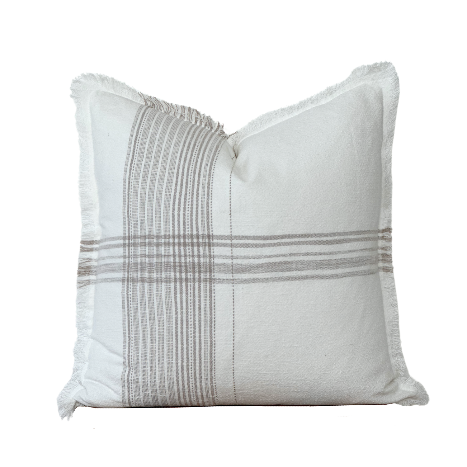 Plaid Fringe Pillow Cover | Fleur + Fray Collection