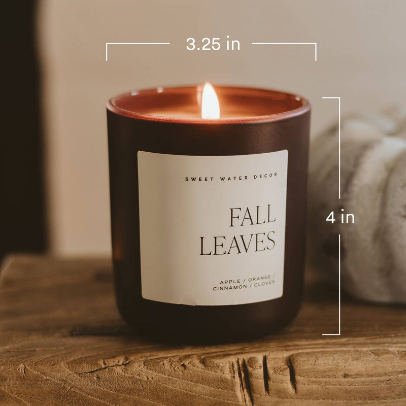 Fall Leaves Matte Jar Candle - 15 oz