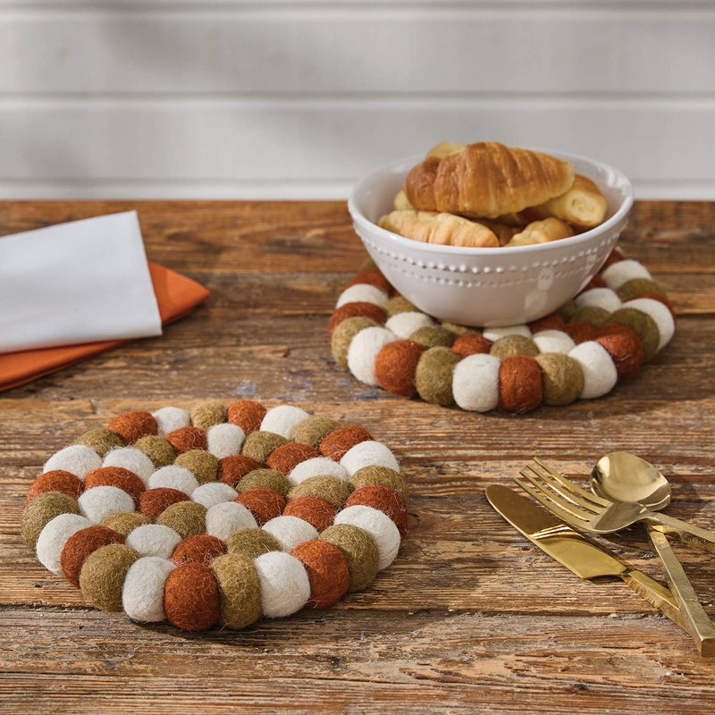 Autumn Wool Ball Trivet