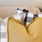 Buffalo Check Fringe Pillow - Taupe