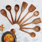 Zulay Kitchen 12-Piece Teak Wooden Utensils