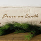 Peace On Earth Embroidered Pillow