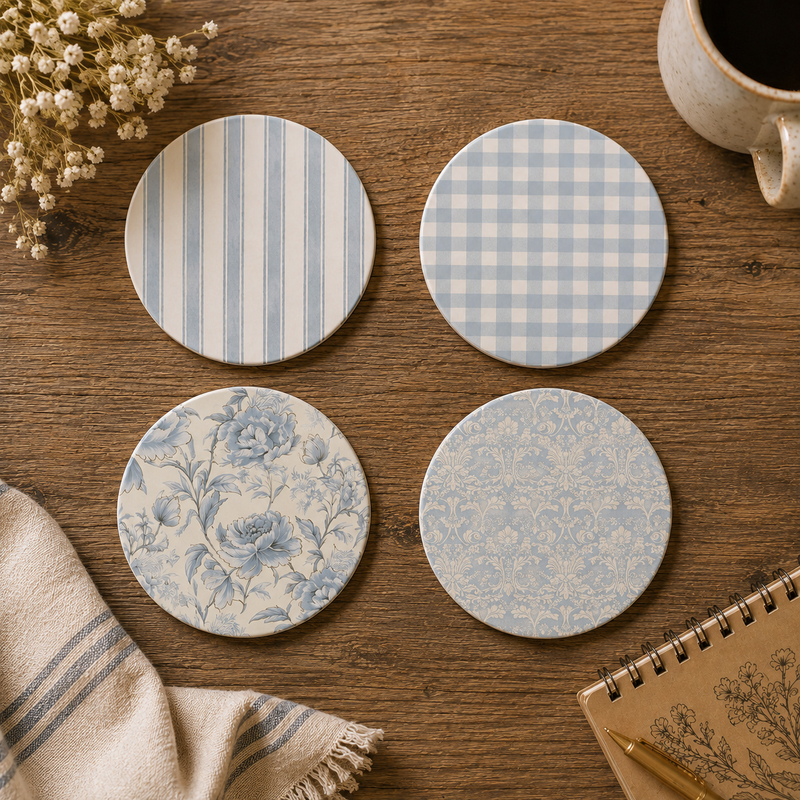 French Country Ceramic Coasters