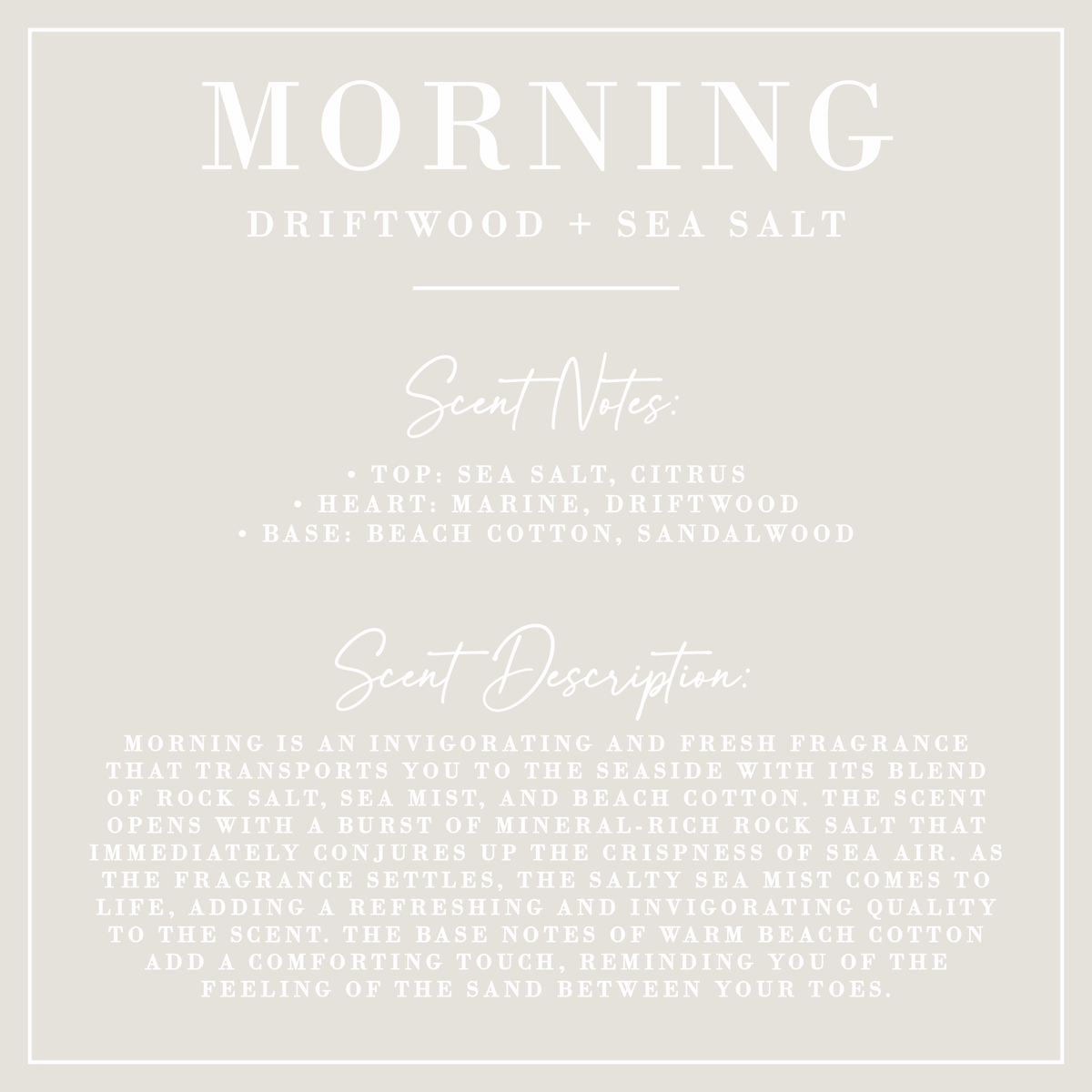 Morning | Driftwood + Sea Salt Fluted Coconut Wax Candle