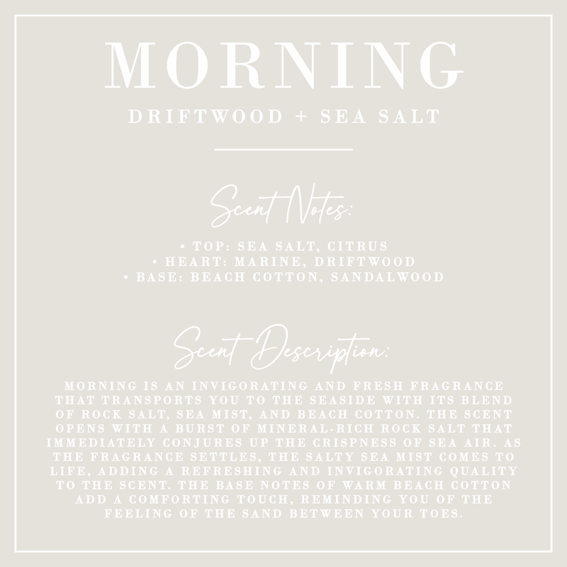 Morning | Driftwood + Sea Salt Fluted Coconut Wax Candle
