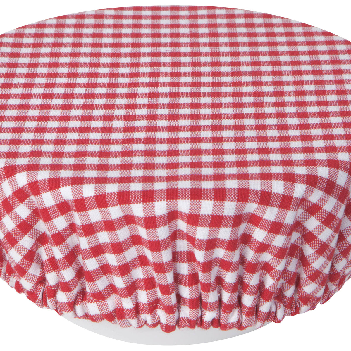 Red Gingham Bowl Covers | Set of 2