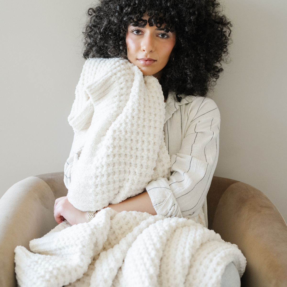 Waffle Knit XL Throw Blanket