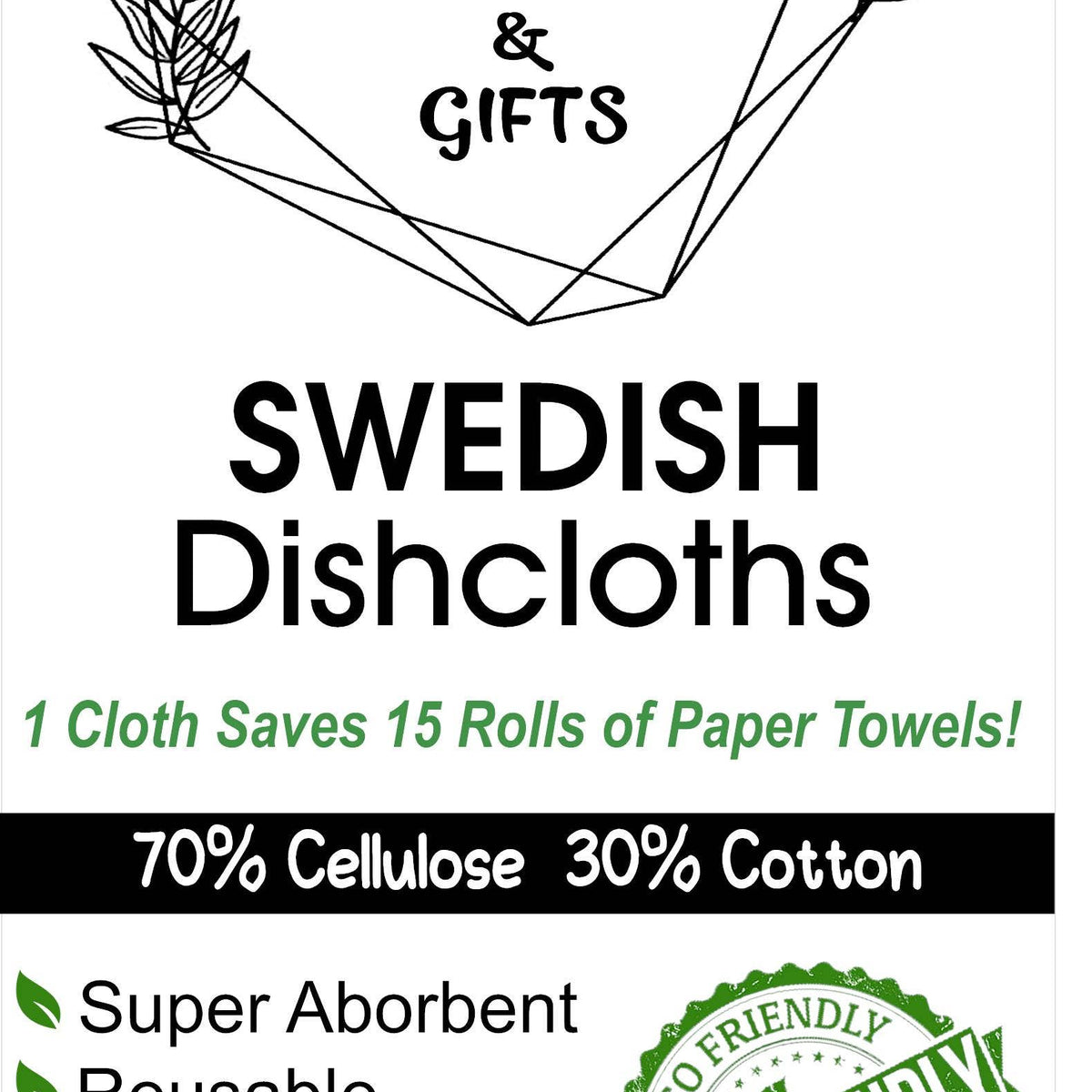 Gnome and Lemons Swedish Dish Cloth