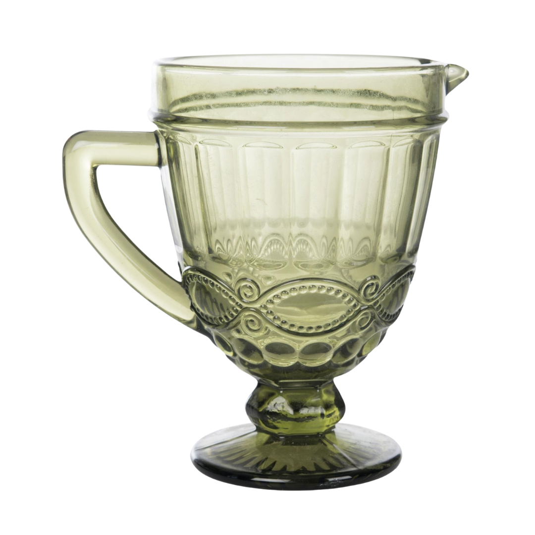 Vintage Glass Pitcher - Green