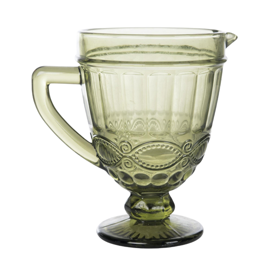 Vintage Glass Pitcher - Green